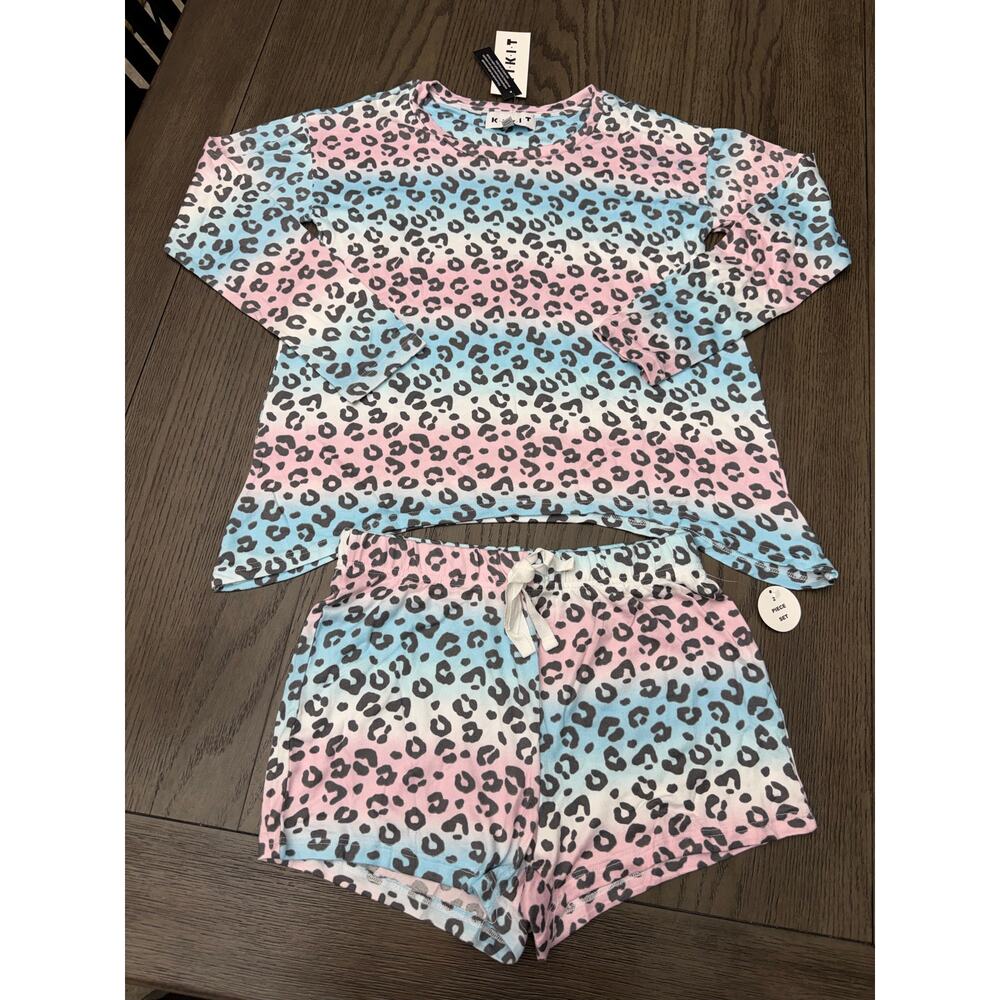 Women’s Ombre Leopard Pajama Set KIKIT NWT ⭐